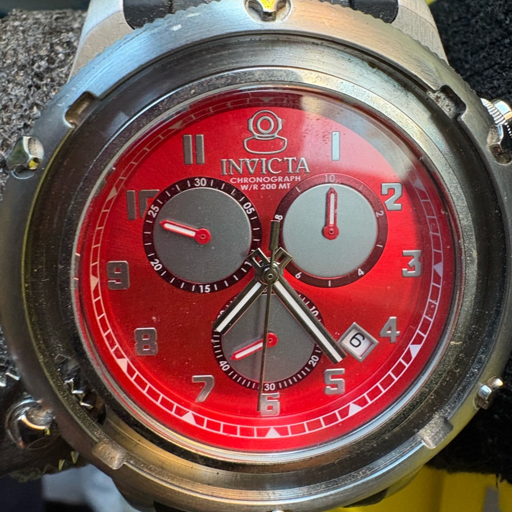 Red and Black Chronograph Invicta  Watch - Picture 2 of 4